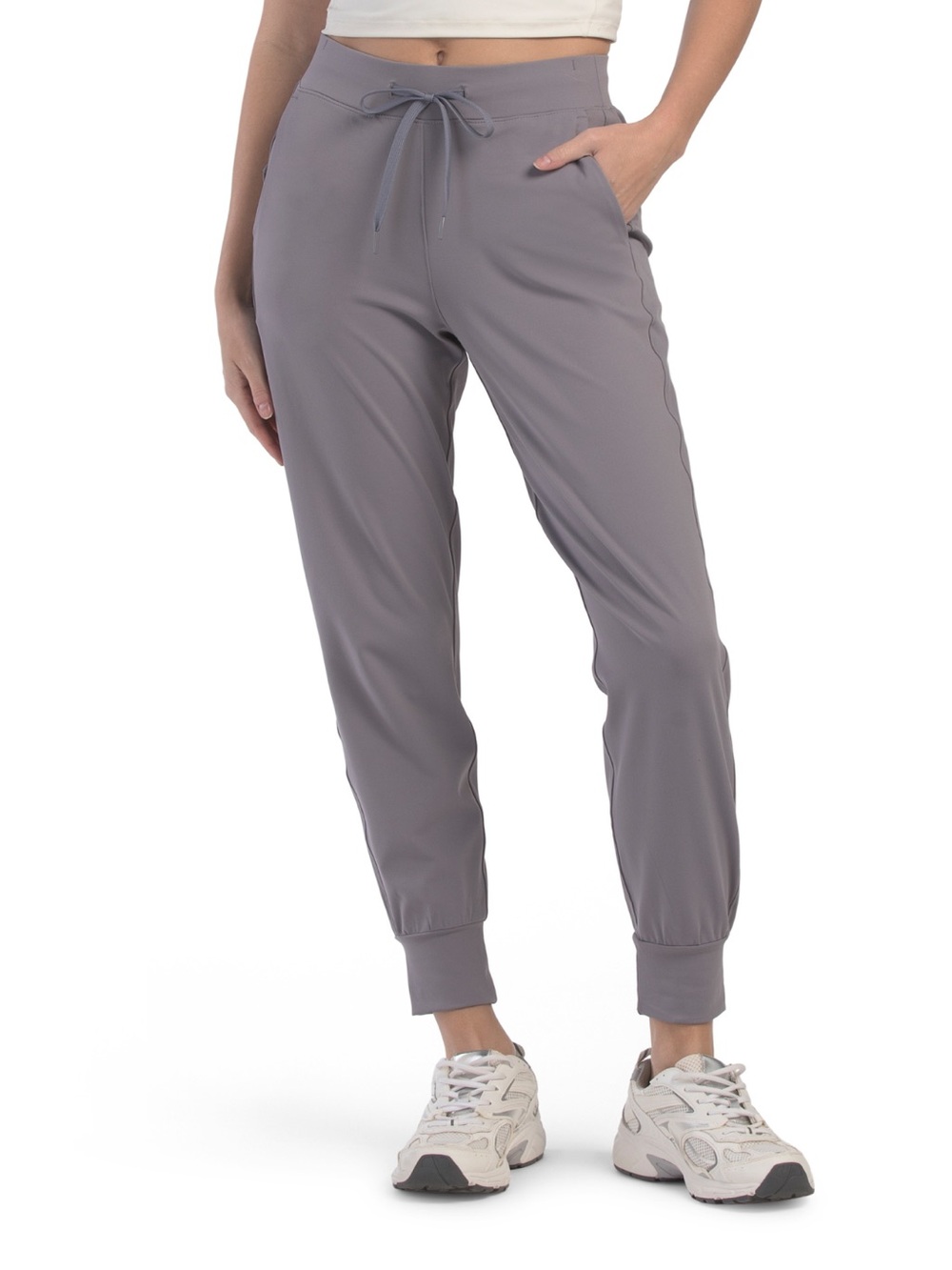 Gottex fog joggers | Taupe Gray Drawstring Jogger Pants xs